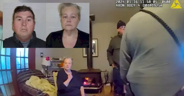 Fotos de Keith Holt e Candy Holt e capturas de tela da câmera corporal (Departamento de Polícia de Blackwater),