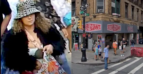 Ola Albanni (Crimestoppers) un Manhetenas stūris, kur viņa, iespējams, iecirta sejā svešiniekam (Google Maps)