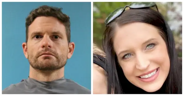 Andrew Charles Beard, à esquerda, Alyssa Ann Burkett (foto de Beard via prisão do condado de Dallas; foto de Burkett do obituário)