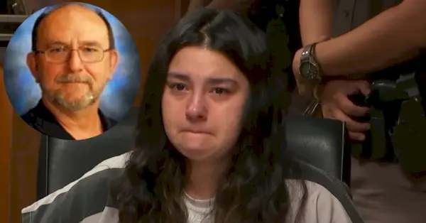 Megan Joyce Imirowicz fick ett år bakom lås och bom och fem års skyddstillsyn för att hon dödligt översköljt sin far, Konrad Imirowciz, med lut medan han sov. (Skärmdump: CrimeSeries)