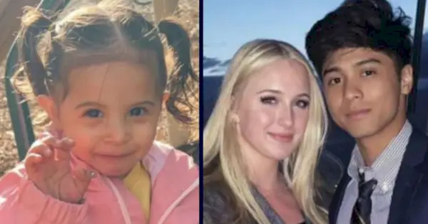 Seraya Aung Harmon, links, werd voor het laatst gezien met haar vader, Aaron Daniel Aung, uiterst rechts. Nadia Cole, Aaron Aung