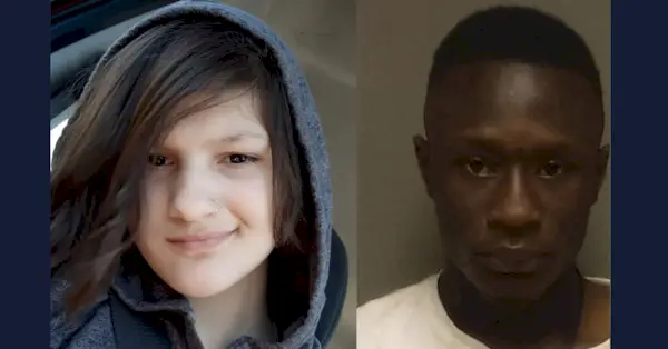 Юпитер Полсен (слева) и ее осужденный убийца Артур Принс Колли (справа)