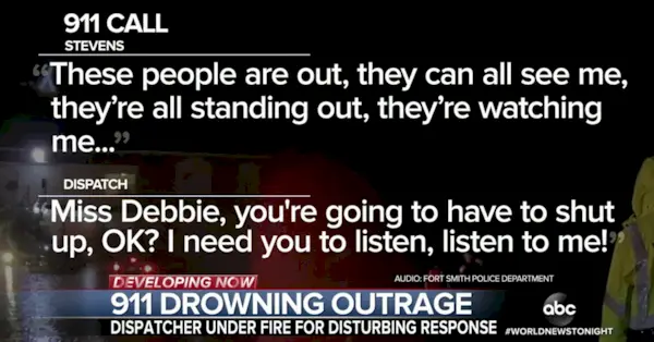 Чиновники заявляют, что оператор службы 911, который сказал женщине «заткнуться» перед тем, как она утонула, не проявил халатности