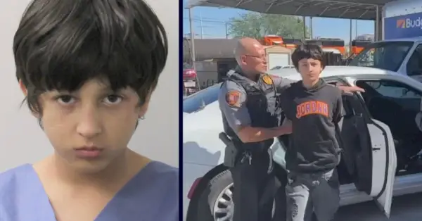 Noah Ney (Foto d'un xèrif del comtat de Tulsa; captura de pantalla de Ney sent detingut després d'una fugida d'una instal·lació juvenil de la filial de Tulsa CBS KOTV-DT/YouTube)