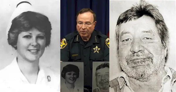 Donald Douglas (til høyre) kom på en eller annen måte inn i Teresa Scalf