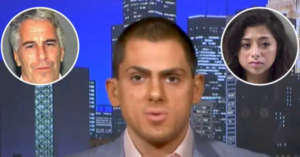 Anton Lazzaro (screenshot YouTube), Gisela Castro Medina e Jeffrey Epstein (DOJ)