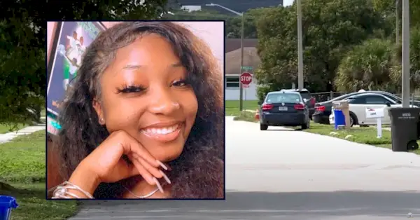 Kelvi McCray apparaît encadré sur une image de la rue dans laquelle elle vivait à West Palm Beach, en Floride.