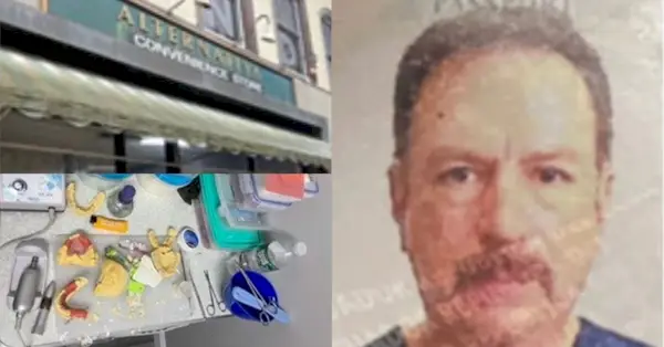 Juan Hermida Munoz och närbutiken där han påstås ha drivit en olaglig tandoperation (Milford Police Department)