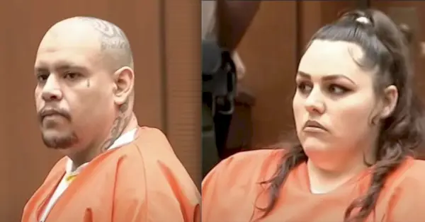 Heather Barron i Kareem Leiva w sądzie (zrzut ekranu KABC-TV)