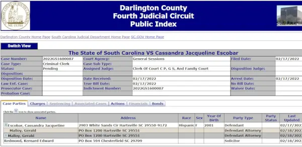 Cassandra Escobar retssag