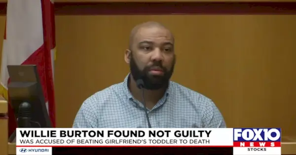 Willie A. Burton svědčí během jeho soudu s vraždou.