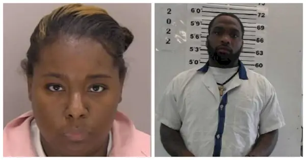 Faatimah Kadija Maddox(왼쪽)와 Joshua Demery. (리치먼드 카운티 보안관의 매덕스 머그샷