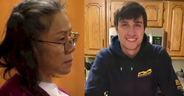 Tubtim Howson werd veroordeeld tot een gevangenisstraf van één tot vijf jaar omdat ze het toneel verliet waar ze student Benjamin Kable van de Michigan State University dodelijk aanreed met een voertuig. (Screenshot van Howson: WJBK; afbeelding van Kable: met dank aan zijn familie)