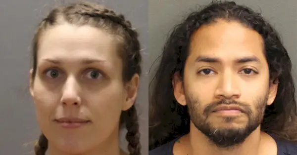 Shanna Lee Gardner og hennes andre ektemann, Mario Enrique Fernandez Saldana, planla drapet på sin eksmann, Jared Bridegan, sa politiet. (Krusbilder: Duval County Jail)