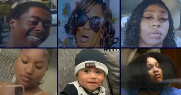 Obere Reihe, von links: Reynold Lester, Nathesia Lewis, Lynette Noble; Untere Reihe, von links: Alonzo Quintero, Asherey Ryan, Nicole Linton (Fotos von Reynold Lester, Lewis von KNBC; Screenshots von Asherey Ryan und Alonzo von KTTV; Screenshot von Lynette Noble von der LA CBS-Tochter KCAL-TV; Linton-Foto von Associated Press) KTTV)