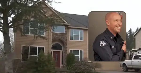 Kevin West, ktorý je tu zobrazený na slávnostnom povýšení na veliteľa práporu hasičského zboru Camas-Washougal v roku 2019, zavraždil svoju manželku Marcelle.