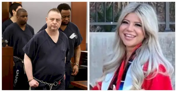 Kairysis Christopheris Prestipino buvo nuteistas už Esmeraldos Gonzalez nužudymą. (Prestipino nuotrauka iš Las Vegaso apžvalgos žurnalo; Gonzalez nuotrauka iš Las Vegaso metropoliteno policijos departamento)