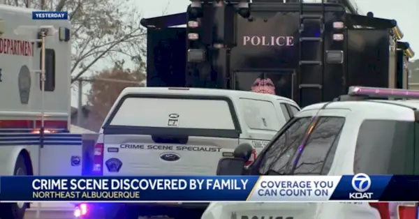 Skuepladsen for et mord i New Mexico