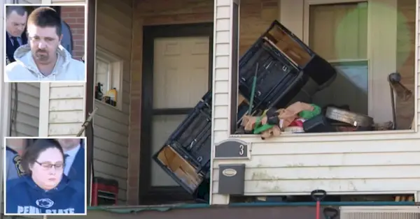 ジェイコブ・ウィリアム・ウェイト、ミミ・アン・フロスト、そして彼らが6歳の娘を拷問したとされる自宅（WTAEのスクリーンショット）