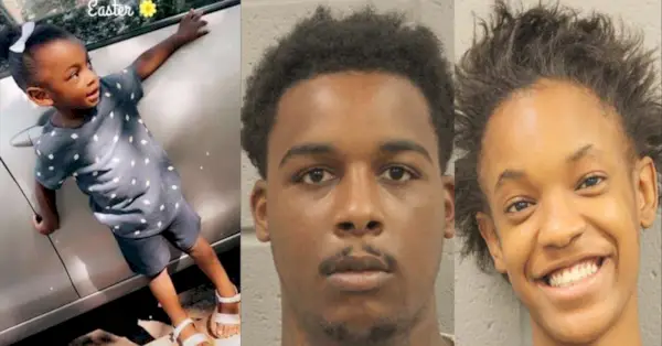 Travion Thompson, sentrum, og Sahara Ervin, til høyre, erkjente seg skyldig i å ha dumpet liket av Ervin