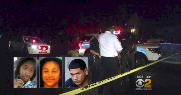 Alexi Saenz, rechterinzet, bekende schuldig te zijn aan acht moorden, waaronder de moord op Nisa Mickens, linksinzet, en Kayla Cuevas, middeninzet. (Saenz-foto van James Carbone/Newsday via AP; Victims