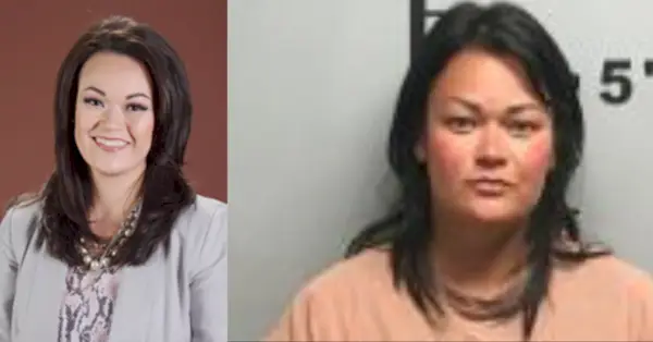 Stephanie Gueck Neiplingová sexuálně napadla mladistvého, uvedla policie. (Obrázek vlevo přes University of Arkansas; hrnek vpravo přes Benton County Sheriff