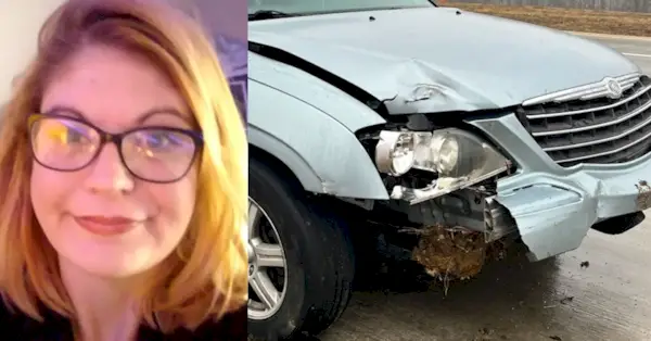 Cassidy Ritchie a poškodené SUV, kde podľa polície našli jej telo pod oblečením vzadu (Policajné oddelenie Tulsa)