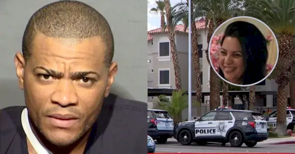 Roidan Durruthy-Mendoza (LVMPD), Marillorky Tamayo-Cruz und der Apartmentkomplex, in dem sie getötet wurde (KSNV-Screenshots)