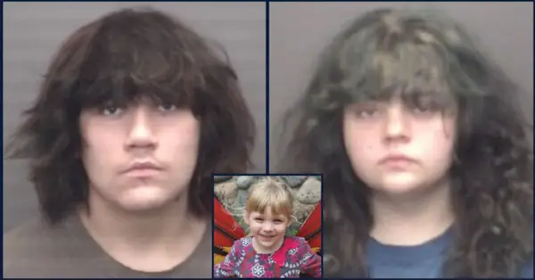 Christian T. Gonzalez un Destiny F. Rhoades (Vanderburgas apgabala ieslodzījuma centrs) un Octavia Aquino (Linda Alvarez/WFIE ekrānuzņēmums)