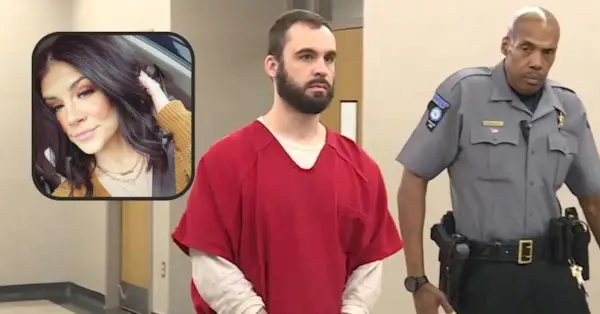 Chase Aisworth v strede dobodal svoju bývalú manželku Samanthu Ainsworthovú na smrť, uviedla polícia. (Obrázok Samanthy Aisworthovej: jej stránka na Facebooku; snímka obrazovky obžalovaného: KOCO)