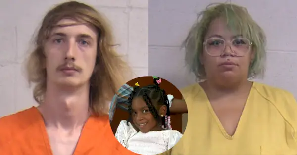 Edward Sark y Shelby Bisconer (derecha) están acusados ​​de disparar contra la camioneta donde viajaba Onyx Sands (recuadro central). Sark está acusado de dispararle a Onyx por la espalda, paralizándola. (Fotos policiales: Departamento Correccional Metropolitano de Louisville; captura de pantalla de Onyx: WAVE)