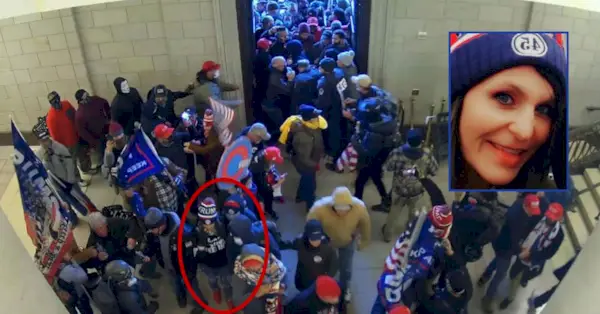 Mahailya Pryer, odsúdená za vstup do Kapitolu USA počas nepokojov 6. januára 2021, bola po porušení skúšobnej doby odsúdená na viac času väzenia. (fotografie zo súdnych dokumentov)