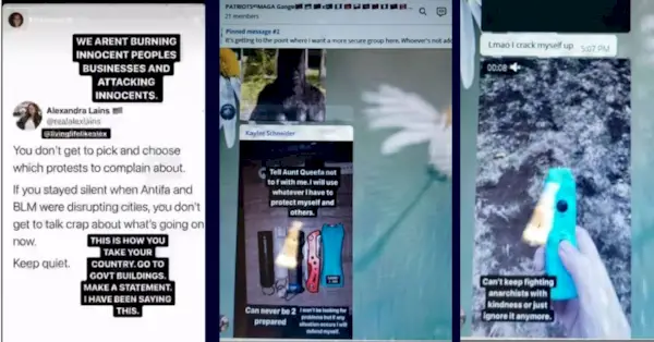 Des expositions de photos du ministère de la Justice représenteraient des messages affirmant Reifschneider