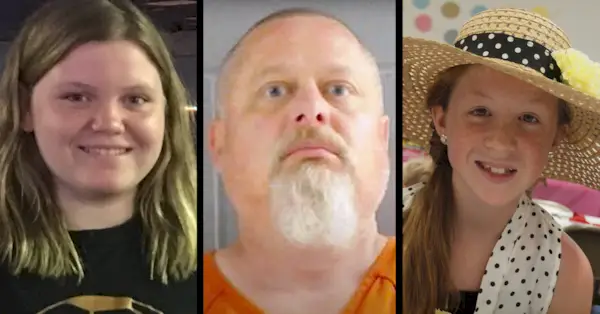 Fotografie ukazují Libby German, Richard Allen a Abby Williams.