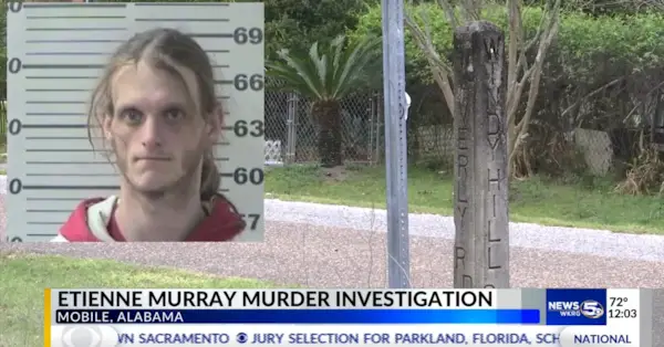 Morgan Daniel Barnhill zavraždil Etienna Murrayho tak, že ho ubil na smrť lopatou, uviedla polícia. (Snímka obrazovky: WKRG)